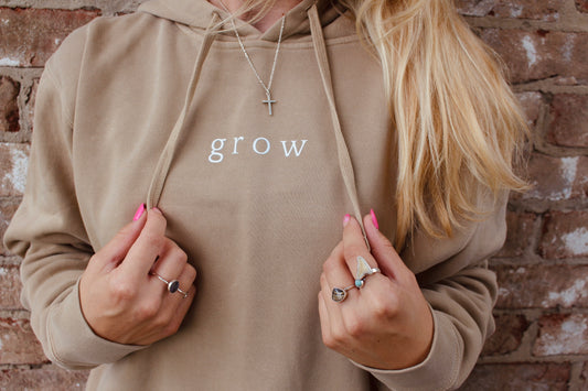 Grow Hoodie - Tan